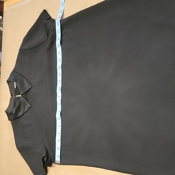 DKNY Size M Black Pointed Peter Pan Collar Shift Dress, Gently Used Condition - Picture 7 of 12